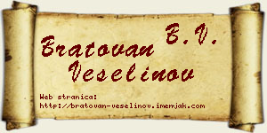 Bratovan Veselinov vizit kartica